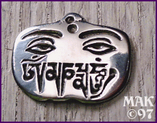 Buddha Eyes Necklace and 24" Chain