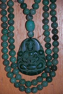 Green Aventurine and Jade Mala