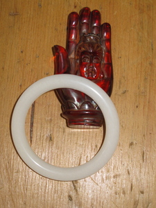 White Jade Bangle Bracelet