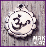 Om and Lotus Necklace and 24" Chain