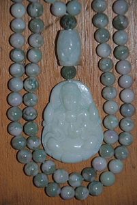 Moss Green Nevada Jasper and Jade Mala