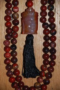 Mixed Rainbow Fancy Jasper and Agate DZI Mala